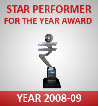 STAR PERFORMER FOR THE YEAR IN NORTH REGION of INDIA for the YEAR 2008-09